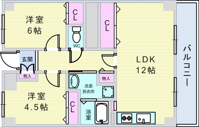 グランベール刀根山の間取り