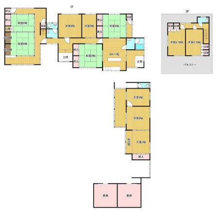 御所市増　中古戸建の間取り|広いお庭では家庭菜園やドッグラン、趣味のスペースなど多彩な活用が可能♪