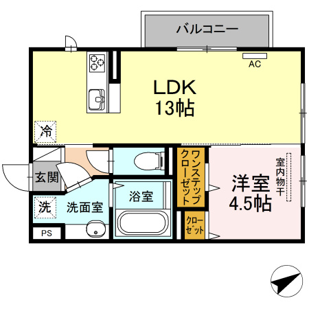 D-room飛田の間取り