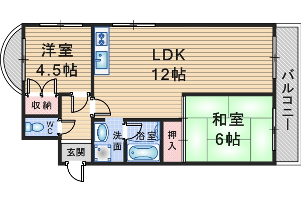 豊友マンション東豊中の間取り