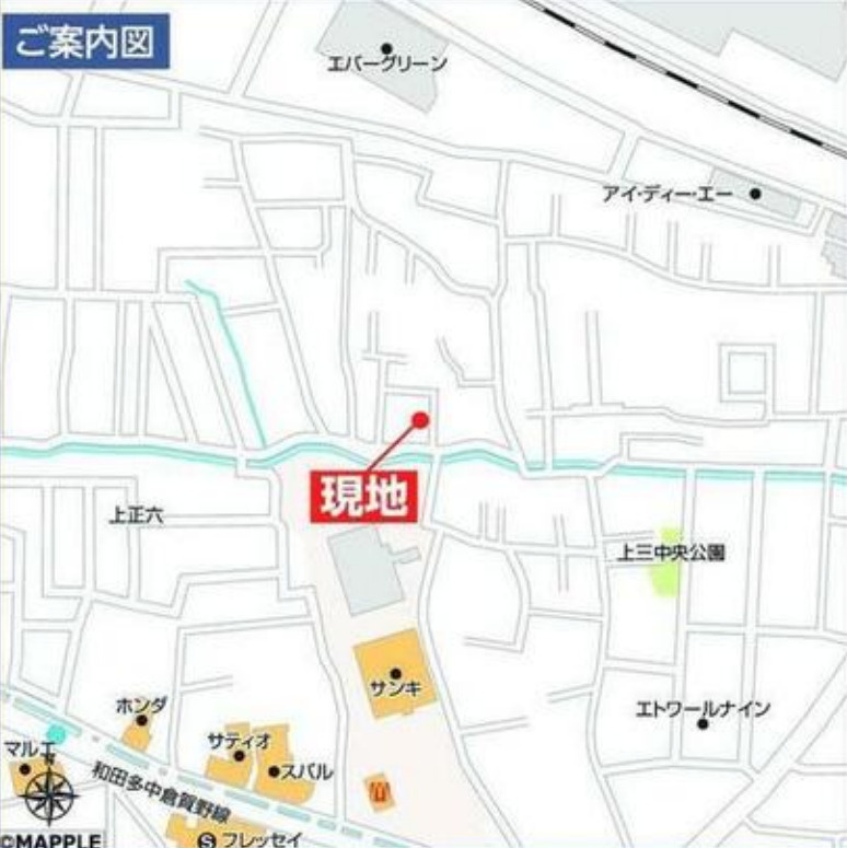 【新築】高崎市倉賀野町　限定１棟　ハートフルタウン　新築建売の地図