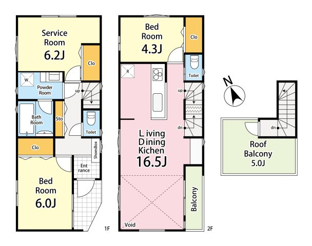 【参考プラン】 | 杉並区宮前3丁目　建築条件付売地 | 建物面積：82.41㎡　3LDK＋小型車