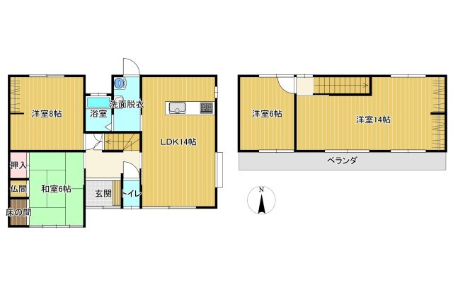 中古住宅　小野の間取り