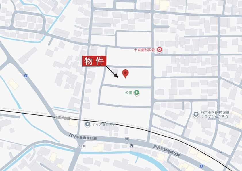 鈴鹿市十宮4丁目、神戸7丁目《はぐみテラス神戸 全71区画》の地図|詳細Map