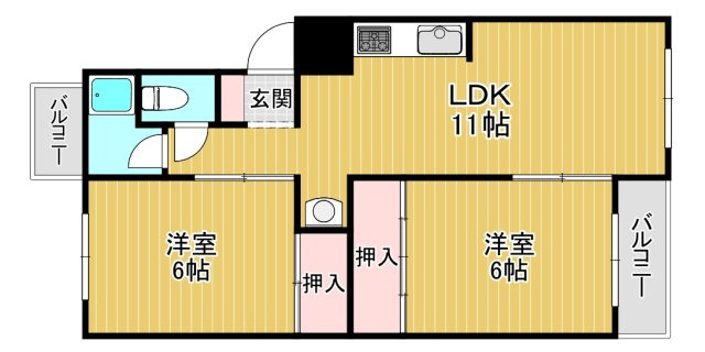【間取り】 | 大宮第三コーポA棟