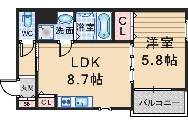 ベリッシモ蛍池の間取り