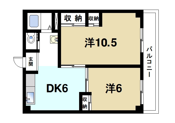 森本マンションの間取り|間取りです