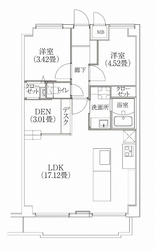 コスモリード学芸大学の間取り