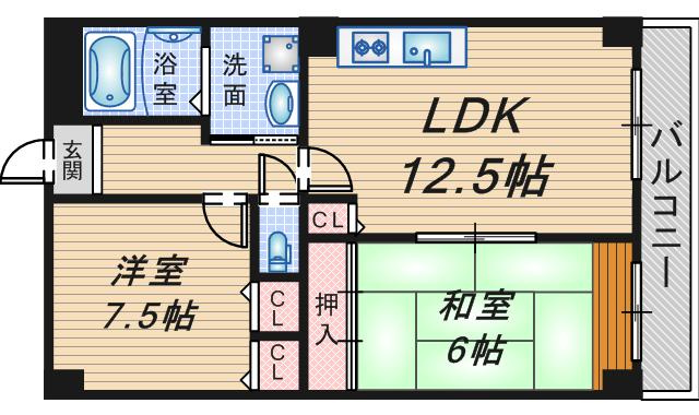 プレルディオ豊中南の間取り