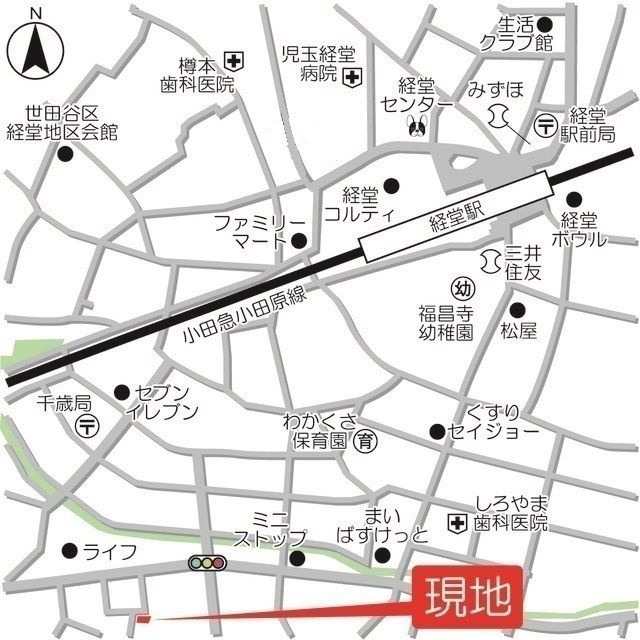 ベルク経堂壱番館の地図