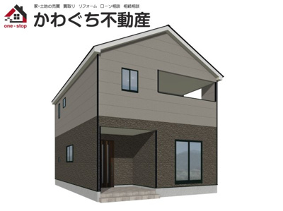 【外観パース】 | Cradle garden　山形市千歳第４　１号棟