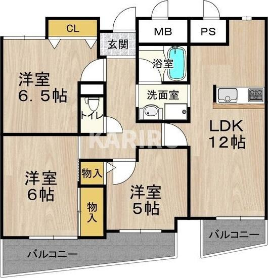 フレアコート京橋の間取り