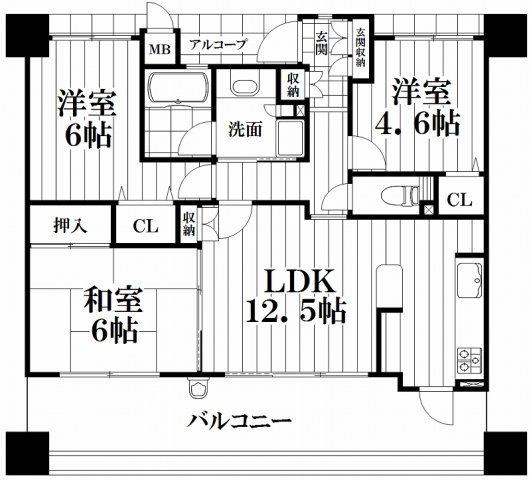 【間取り】 | シャルマンフジ鴻池新田グランフォーラム