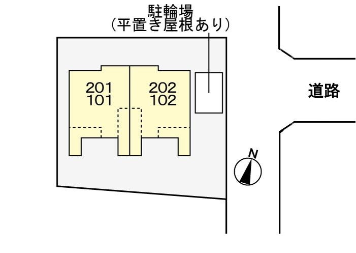 ベルーガハイツの駐車場