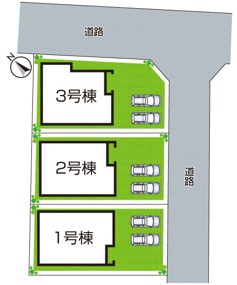 彦根市西今町　第5期　新築一戸建ての区画図|全3区画