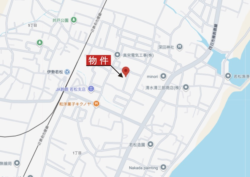鈴鹿市若松北2丁目《1号棟》の地図|広域Map