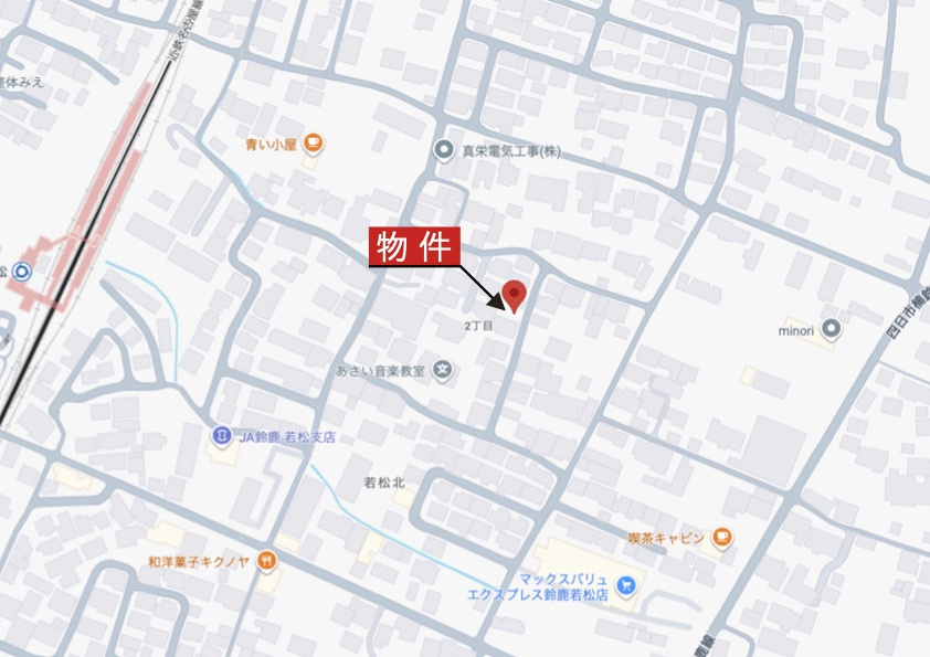 鈴鹿市若松北2丁目《1号棟》の地図|詳細Map
