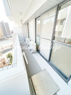 藤沢市藤沢の賃貸マンションのバルコニー