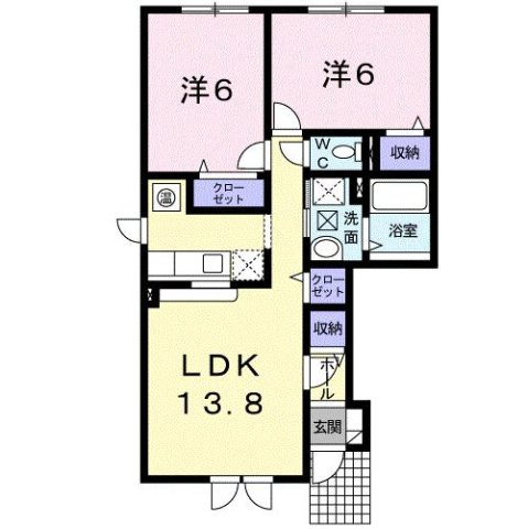 カルムＫＫの間取り
