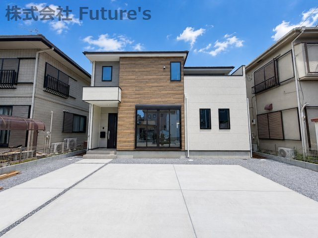 吉川市新栄2丁目　新築戸建　全1棟の外観|「吉川」駅・「吉川美南」駅バス15分『集会所前』停歩3分で駅までのアクセス良好