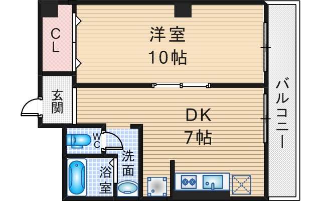 フェザー豊中マンションの間取り