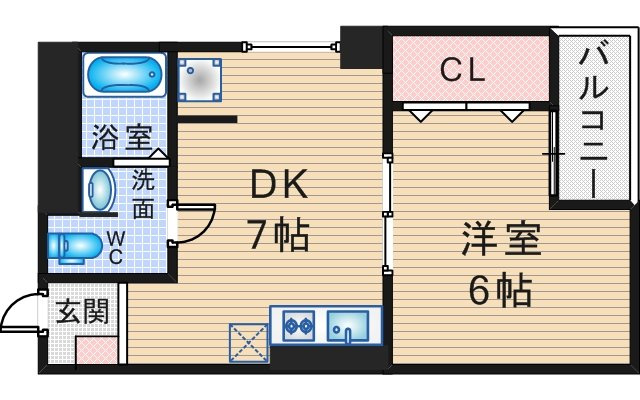 フェザー豊中マンションの間取り