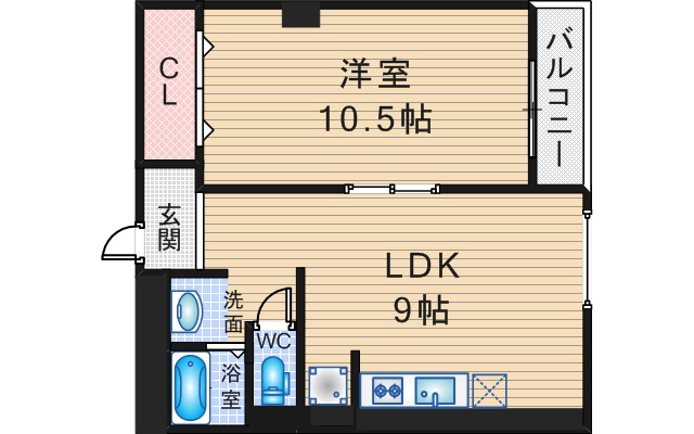 フェザー豊中マンションの間取り