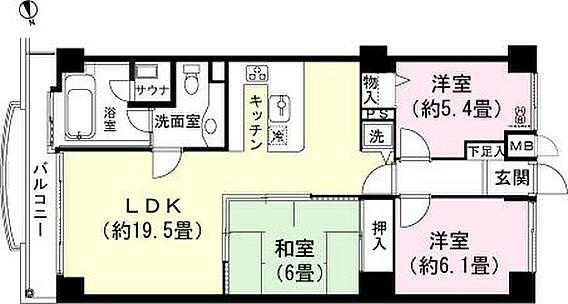 ロワジール伊東湯川の間取り
