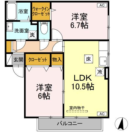 パレオ　A棟の間取り