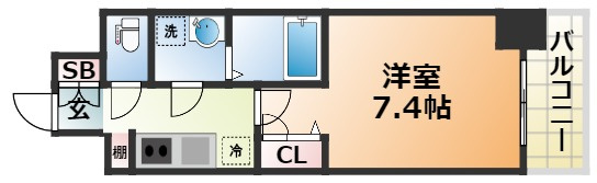 レジュールアッシュ神戸元町の間取り