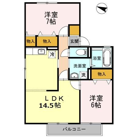 エセルディハイツA棟の間取り