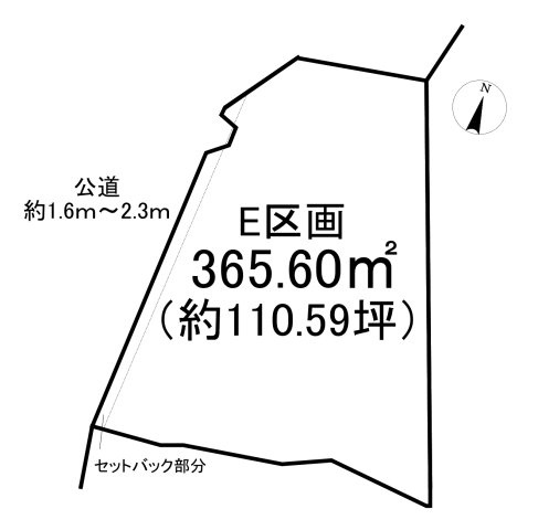 半田市亀崎常盤町2丁目　全5区画　E区画の土地図|D区画　敷地面積約43坪♪