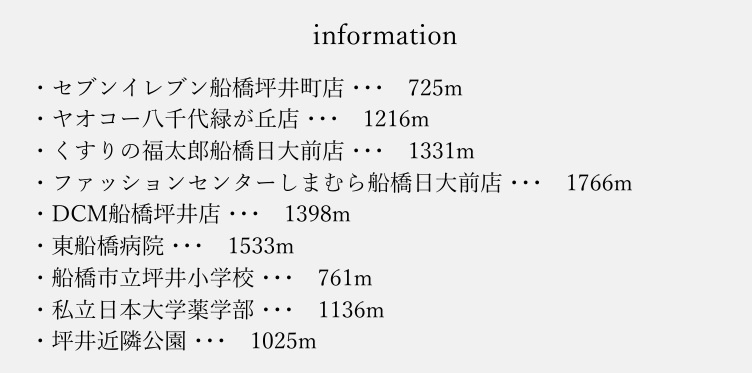 船橋市坪井町【テクノプレイスガーデン船橋日大前駅】の周辺