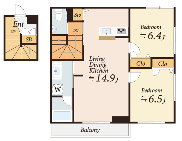 Urban Suites Kunitachiの間取り