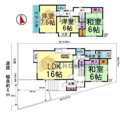 神戸市西区南別府3丁目　中古戸建の間取り|●資料・カタログのご請求無料●全室6帖以上でゆったり間取りです。1階に和室有りで便利です。
