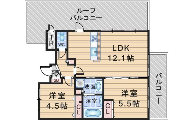 ブリエヴェール北桜塚の間取り