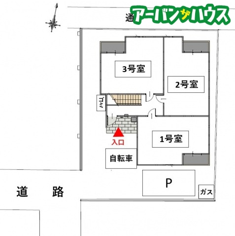 GRANDTIC 下伊福西町のバルコニー