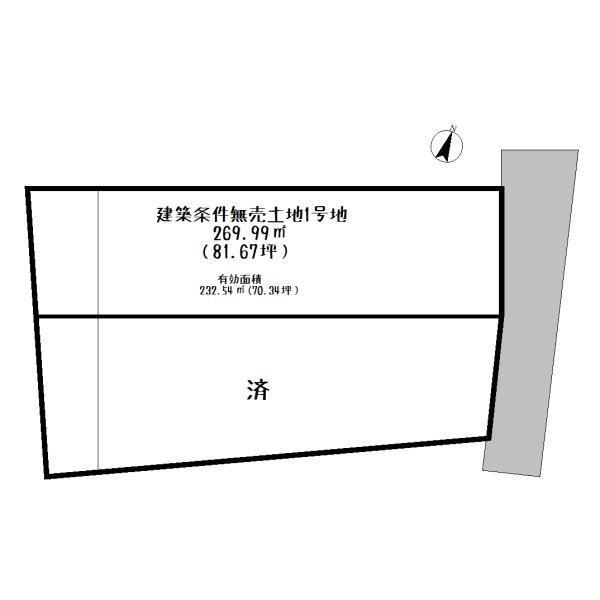 野洲市比江　売土地の土地図