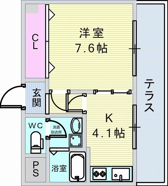 SOUTHの間取り