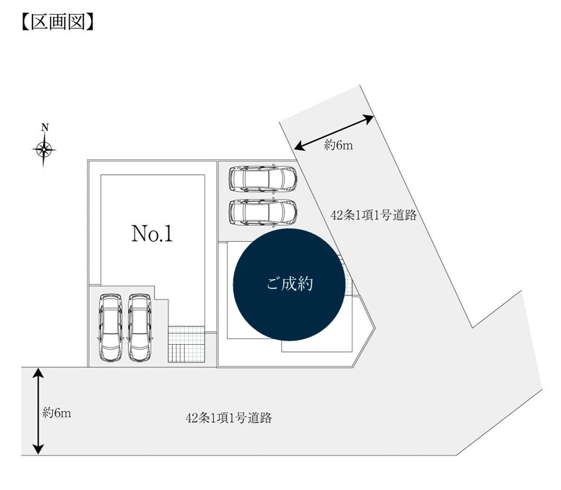 千葉市花見川区さつきが丘１丁目の区画図