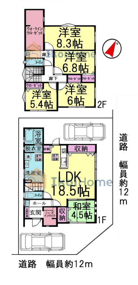 明石市大久保町山手台4丁目　中古戸建の間取り|●資料・カタログのご請求無料●LDK18.5帖、5LDKになります。WIC・SICも広く収納豊富です