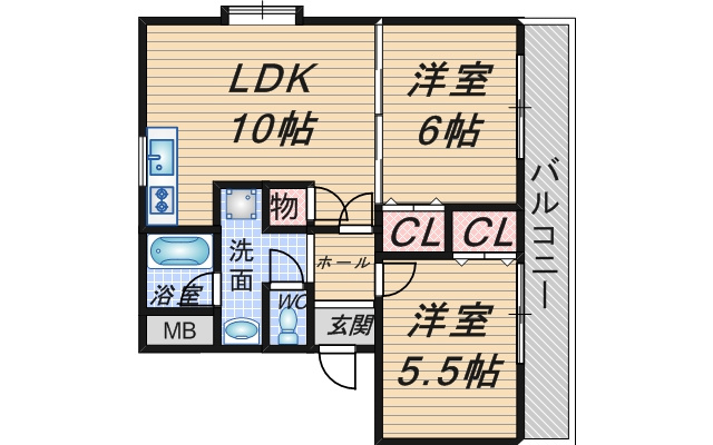 サウスグランデ曽根の間取り