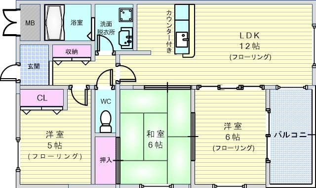 サクセスパレス桜塚の間取り