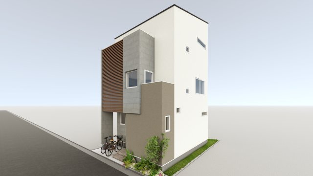 【外観パース】 | 【限定1区画】　誰もが羨むアドレス「広尾1丁目」　売土地 | 【車庫なし】参考プランの完成予想パースです。