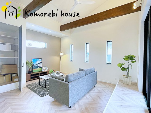 大宮南中野　新築一戸建て　ルシェール　Gの居間・リビング|おしゃれな居間です