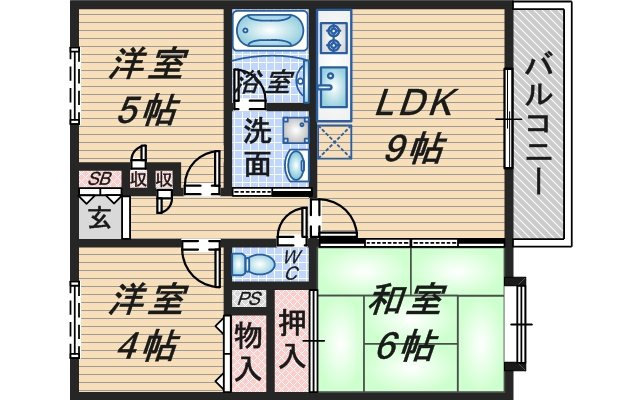 サン豊中の間取り