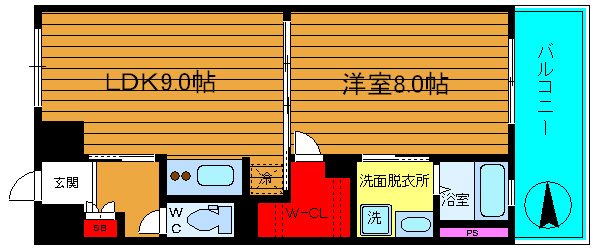 エスレジデンス学園坂の間取り