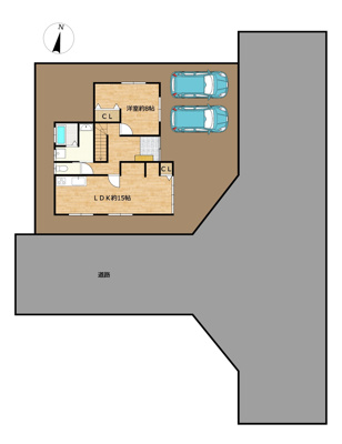 【区画図】 | 鳥取市北園2丁目戸建て