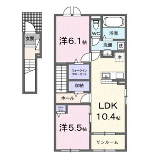 【間取り】 | ヴァンヴェール彦根ＲＳ