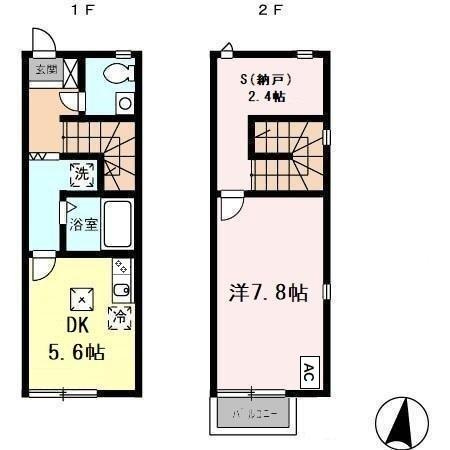 リースランド古賀島A棟の間取り